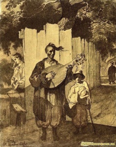 Кобзар-невольник. Рис. Т.Шевченка
