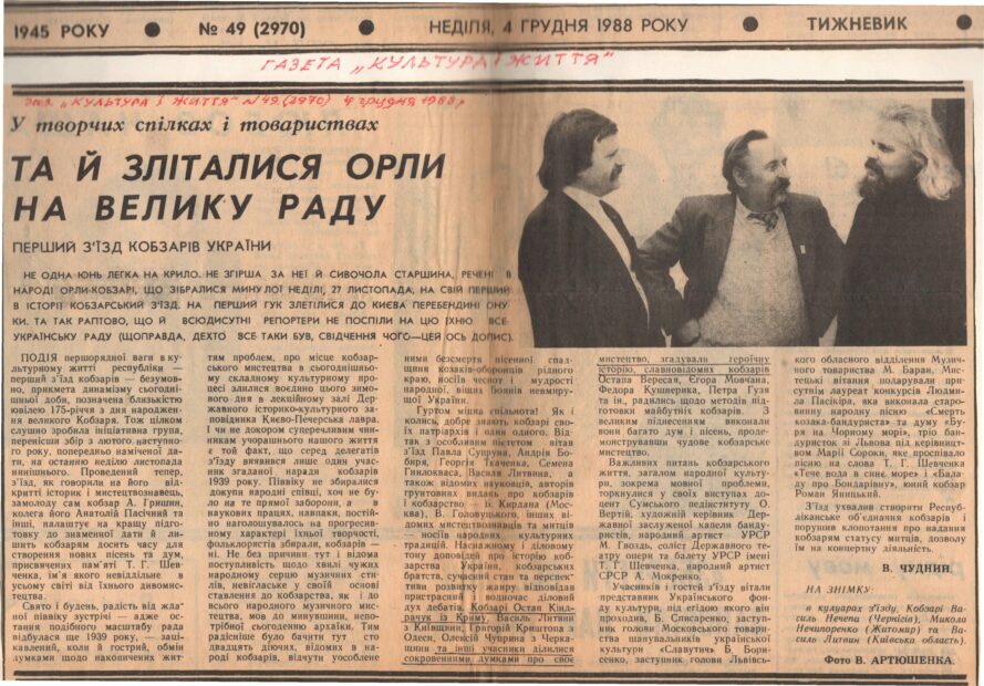 Моя участь в Національній Спілці Кобзарів України