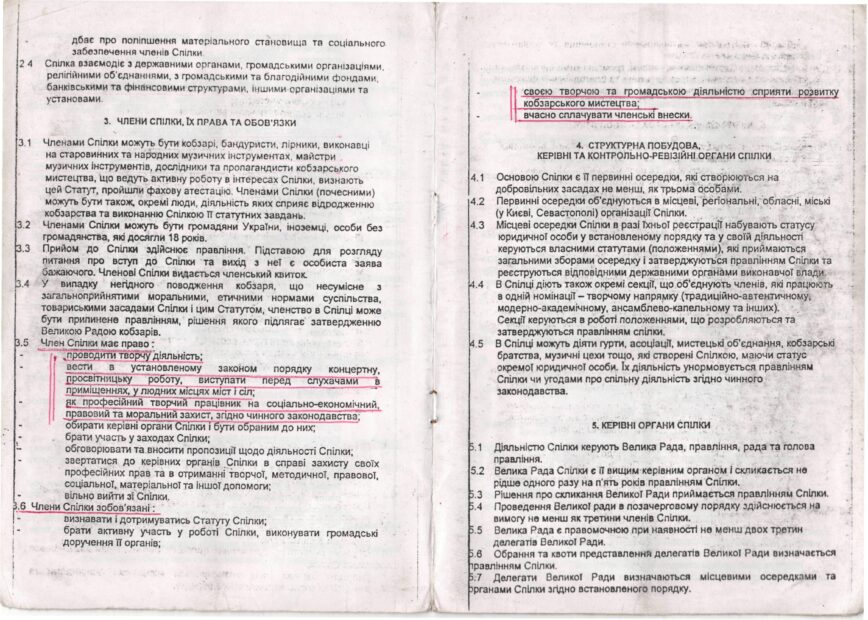 Моя участь в Національній Спілці Кобзарів України