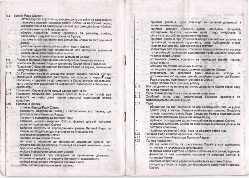 Моя участь в Національній Спілці Кобзарів України