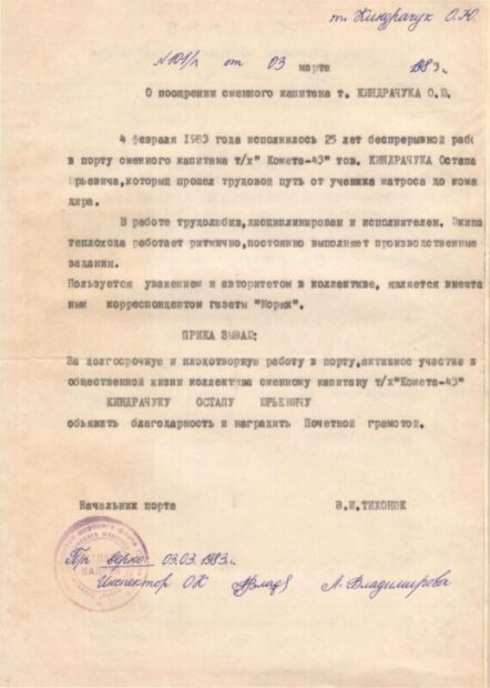 Грамоти, відзнаки, заохочення.