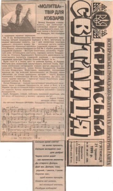 Публікації в газетах.