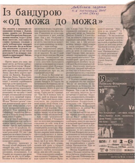 Публікації в газетах.