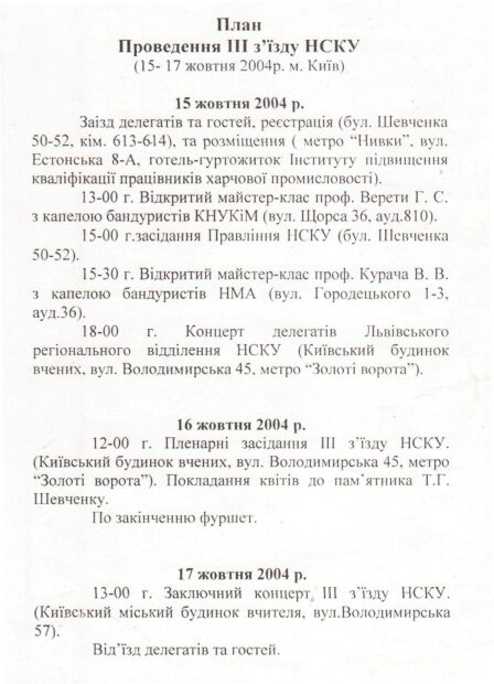 Моя участь в Національній Спілці Кобзарів України